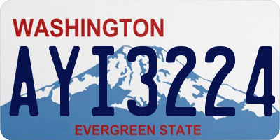 WA license plate AYI3224