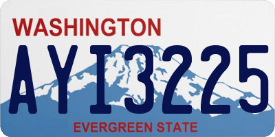 WA license plate AYI3225