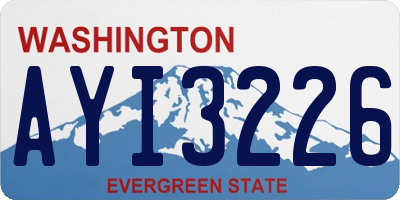 WA license plate AYI3226