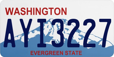 WA license plate AYI3227