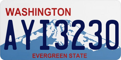 WA license plate AYI3230