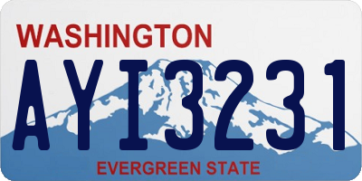 WA license plate AYI3231
