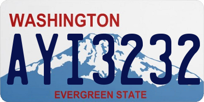WA license plate AYI3232