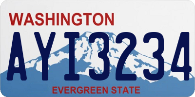 WA license plate AYI3234