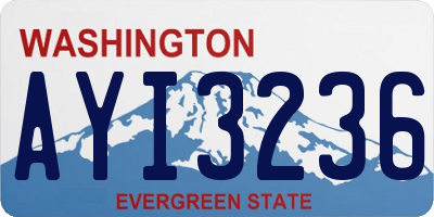 WA license plate AYI3236