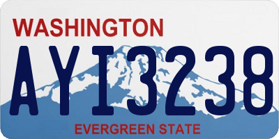 WA license plate AYI3238