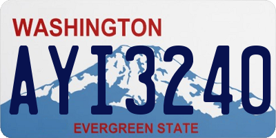 WA license plate AYI3240