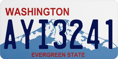 WA license plate AYI3241