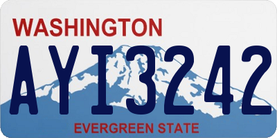WA license plate AYI3242