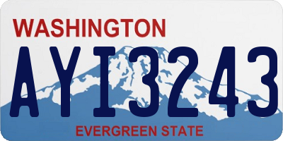 WA license plate AYI3243