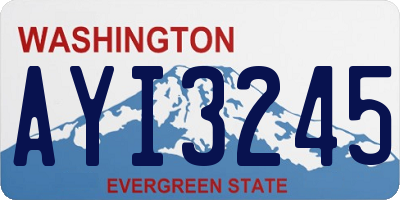 WA license plate AYI3245