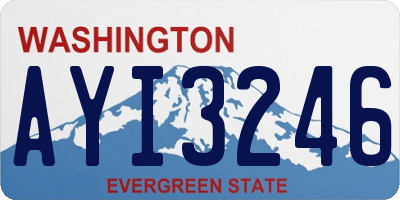 WA license plate AYI3246
