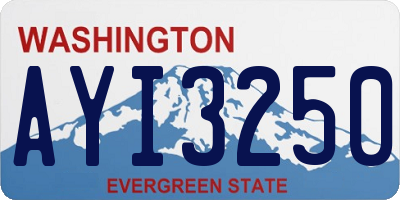 WA license plate AYI3250