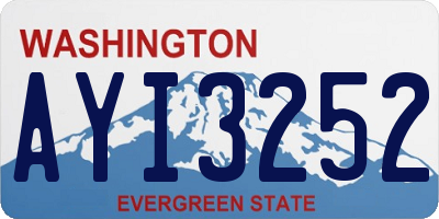 WA license plate AYI3252