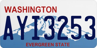 WA license plate AYI3253