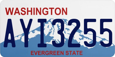 WA license plate AYI3255