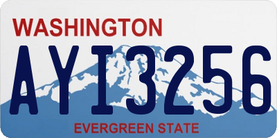 WA license plate AYI3256