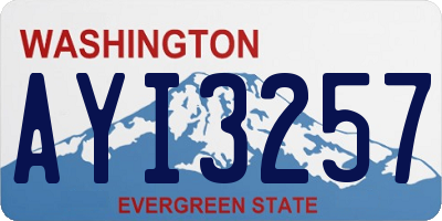 WA license plate AYI3257