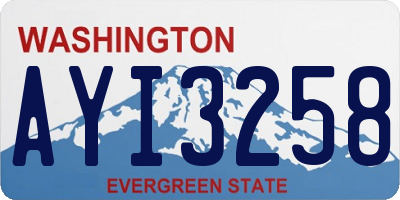WA license plate AYI3258