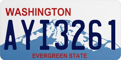 WA license plate AYI3261