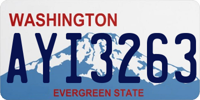 WA license plate AYI3263
