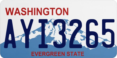 WA license plate AYI3265
