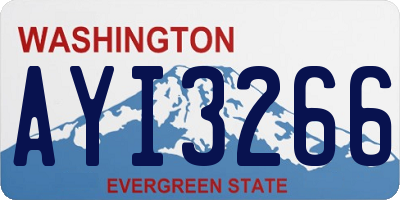 WA license plate AYI3266