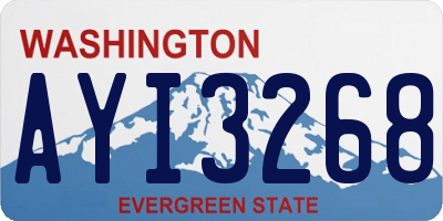 WA license plate AYI3268