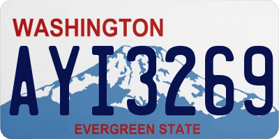 WA license plate AYI3269