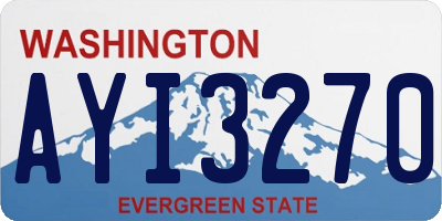 WA license plate AYI3270