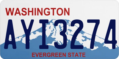 WA license plate AYI3274