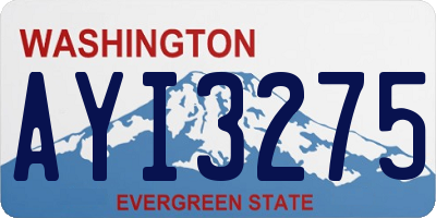 WA license plate AYI3275