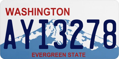 WA license plate AYI3278