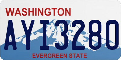 WA license plate AYI3280