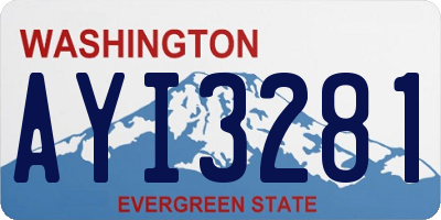 WA license plate AYI3281