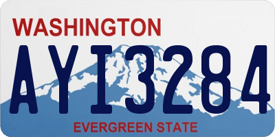 WA license plate AYI3284