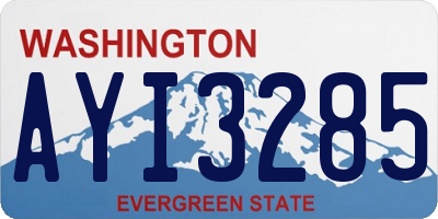 WA license plate AYI3285