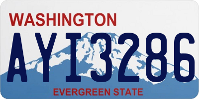 WA license plate AYI3286