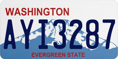 WA license plate AYI3287
