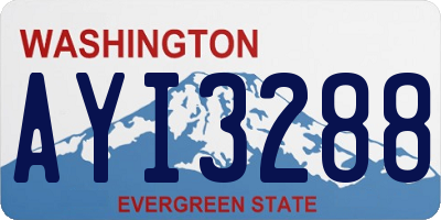 WA license plate AYI3288