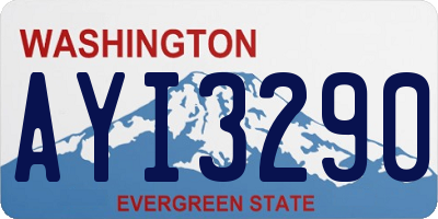 WA license plate AYI3290