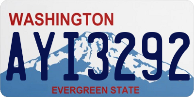 WA license plate AYI3292