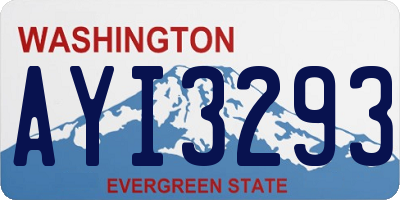 WA license plate AYI3293