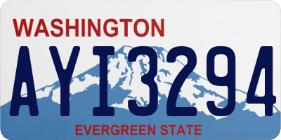 WA license plate AYI3294