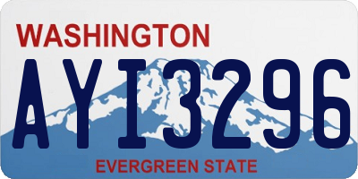 WA license plate AYI3296