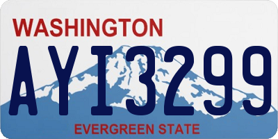 WA license plate AYI3299