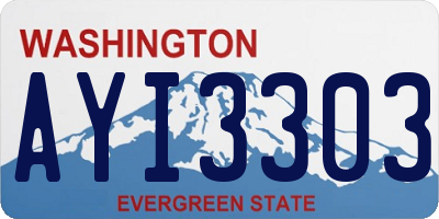 WA license plate AYI3303