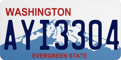 WA license plate AYI3304