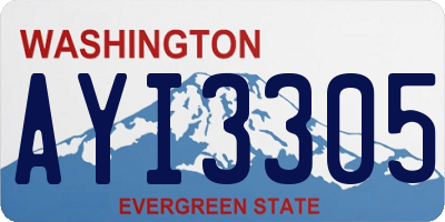 WA license plate AYI3305