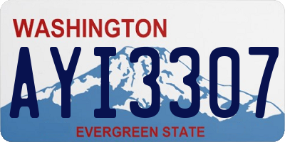 WA license plate AYI3307
